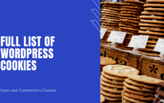 Full List of WordPress Cookies