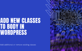 add additional body classes to wordpress